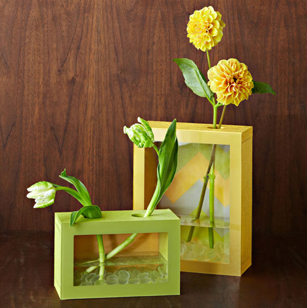 DIY Clear Box Vase