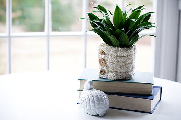 DIY Knitted Vase