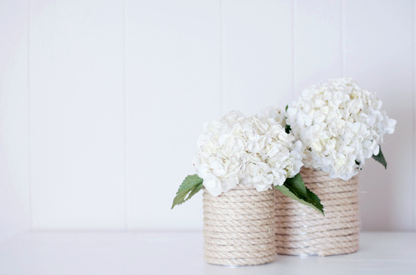 DIY Rope-Wrapped Vase