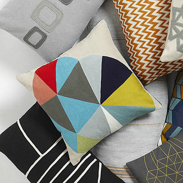 Eco-friendly pillow in bright colors