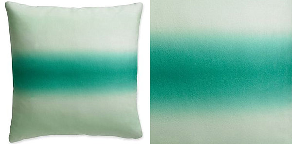 Emerald ombre pillow