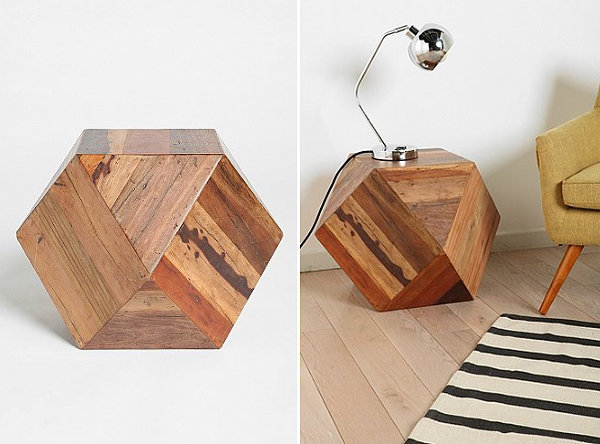 Faceted side table