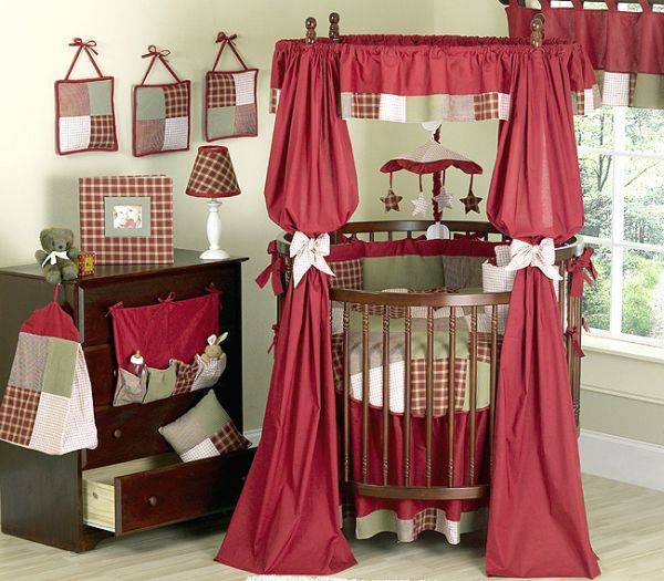 red baby cribs