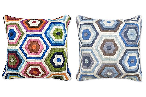 Honeycomb pillows from Jonathan Adler