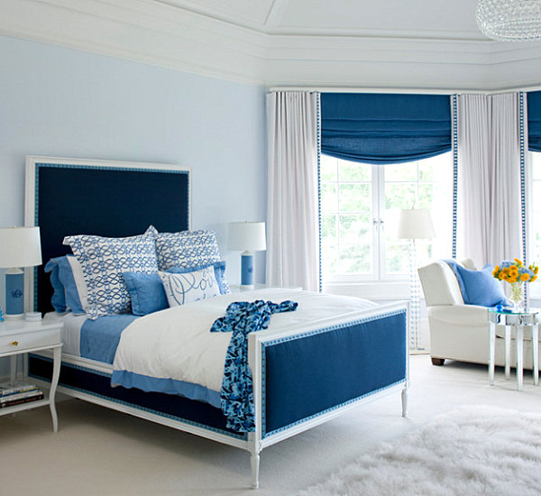 Ice blue bedroom