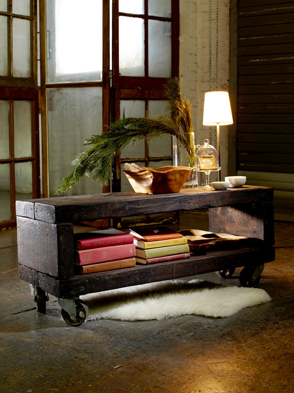 Industrial Reclaimed Wood Coffee Table