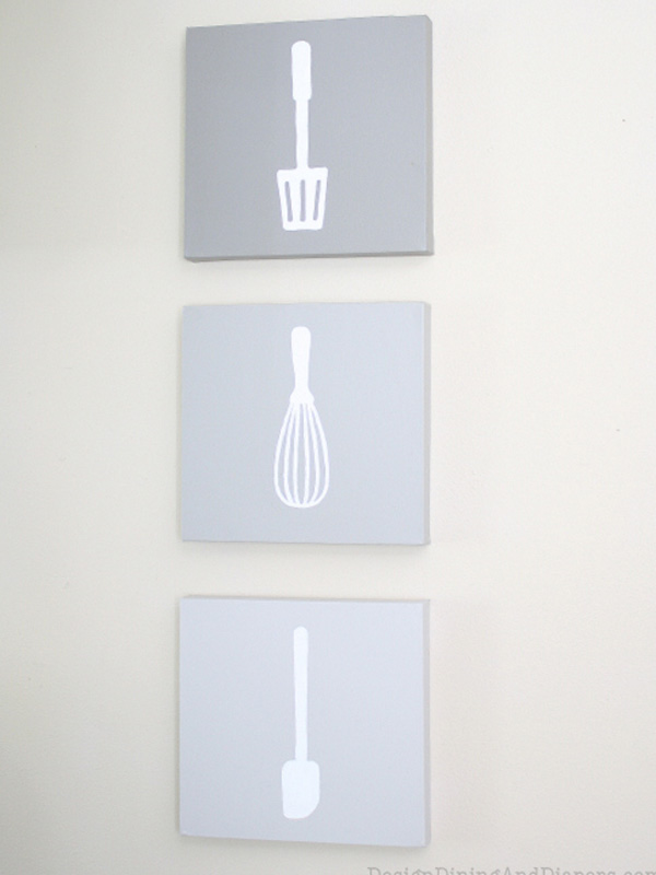 Kitchen utensil wall art