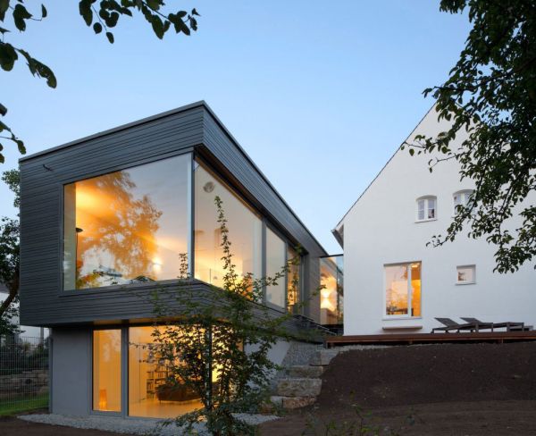 Modern extension to a traditional home