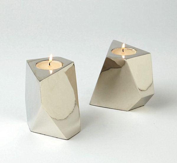 Nickel votive candleholders