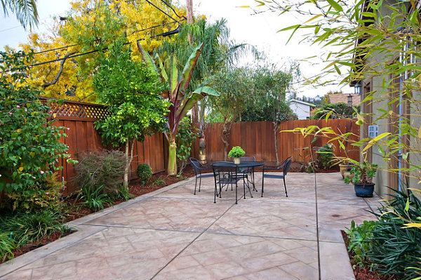 Outdoor patio in a small yard