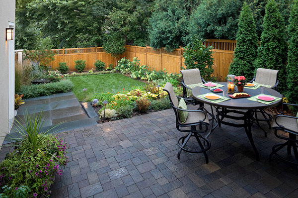 Small yard with a patio