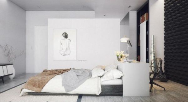 Spacious bedroom with innovative design