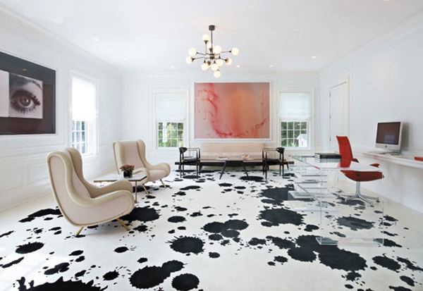 Splatter painted floors