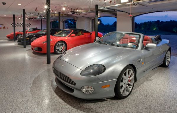 Track lighting works beautifully when it comes to showcasing your vehicles in a home garage