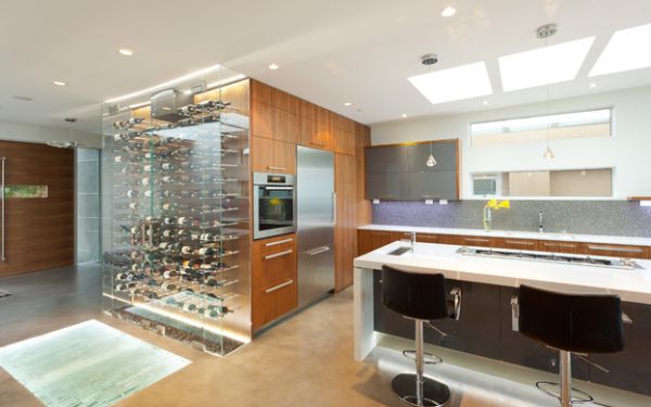 Transparent and brilliant addition to the kitchen to display your wine collection proudly