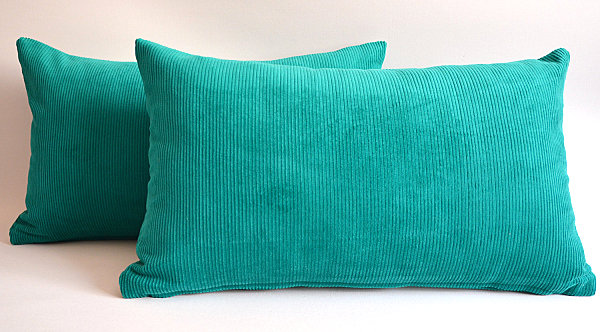 Velvet emerald pillow covers