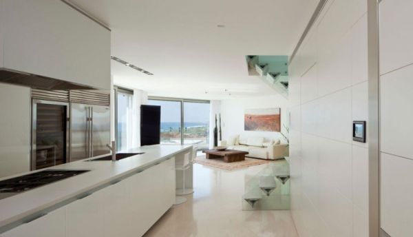 View from the modern kitchen