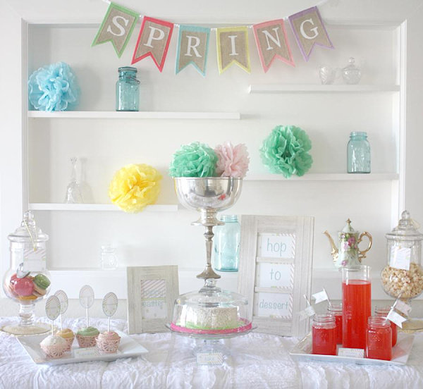 Vintage-style spring party table