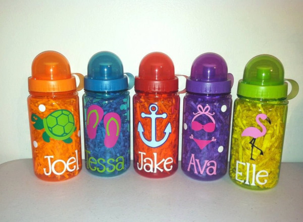 Water bottles personalized via etsy