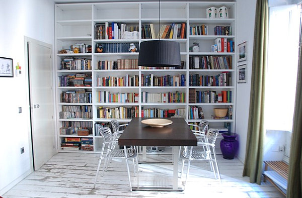 Weathered white painted flooring