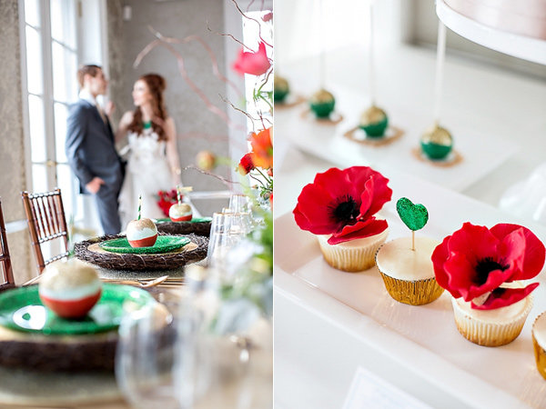 Wizard of Oz-inspired wedding with emerald accents