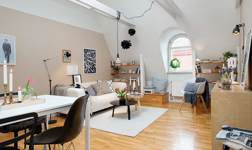 Stockholm Attic Apartment Blends Scandinavian Ease With Elegant Interiors