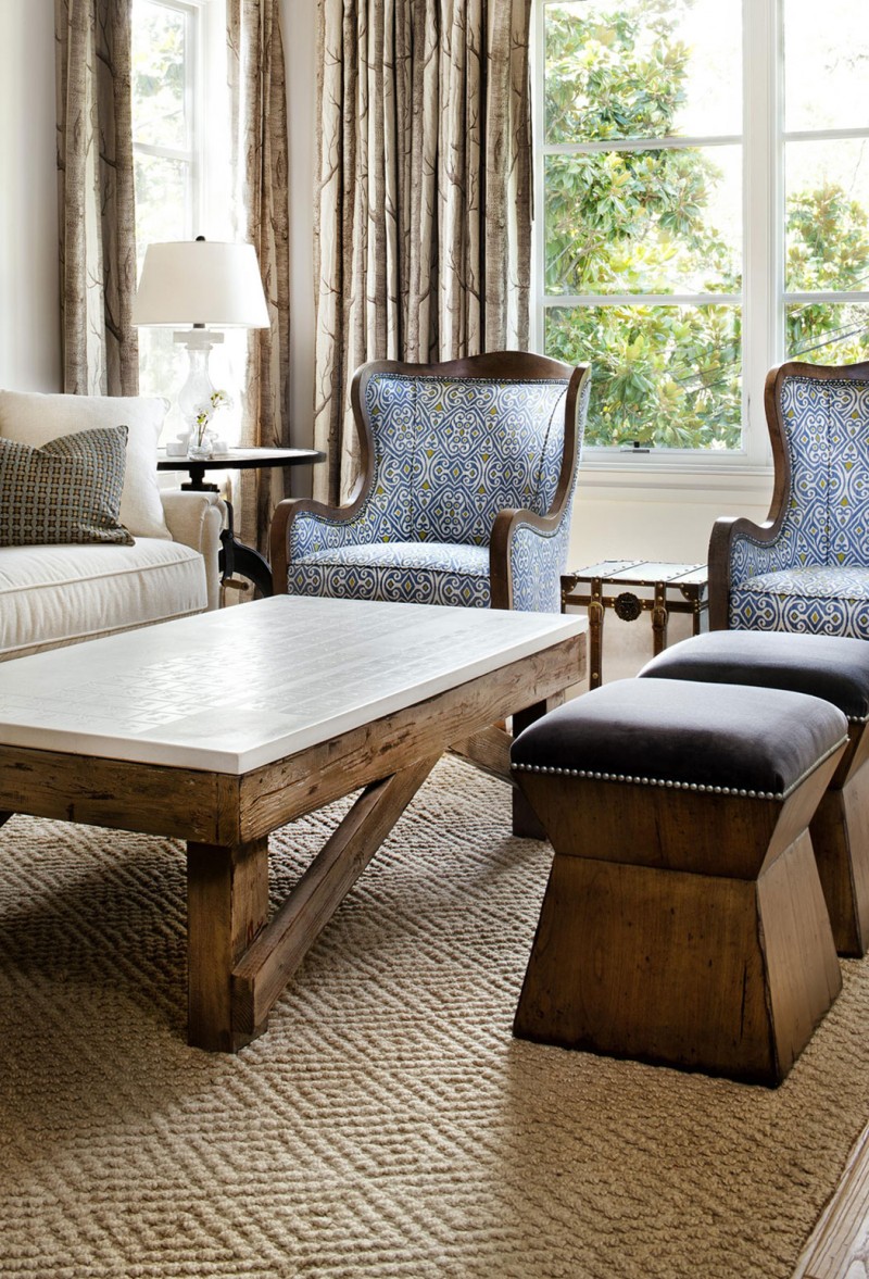 coffee table with chairs