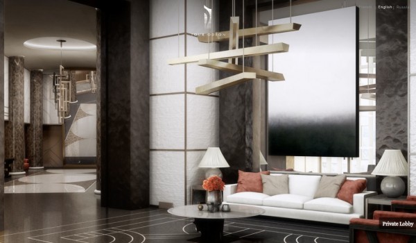 luxury penthouse monaco - living room