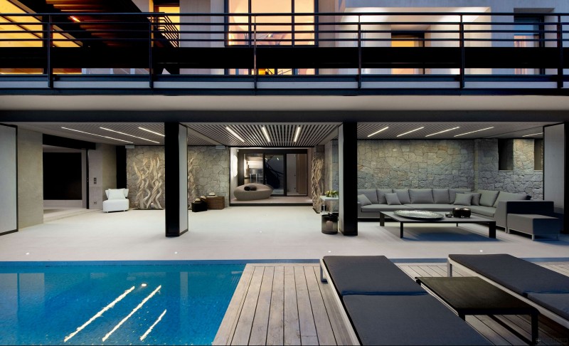 luxury pool and patio