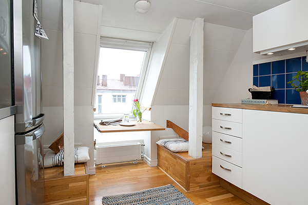 small and functional attic apartment