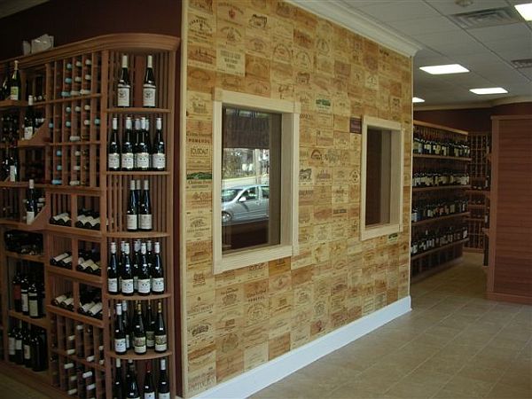 wall tiles from wine crates