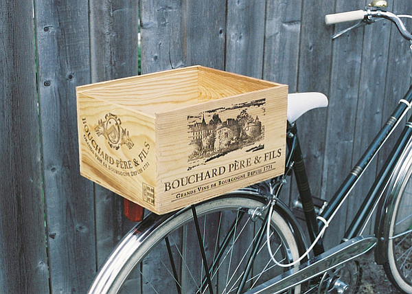 Wine crate hot sale bike basket