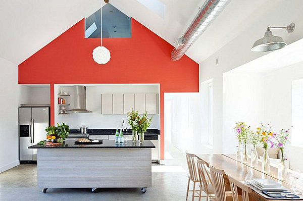 Accent wall in the kitchen