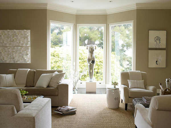 Beige and White Living Room