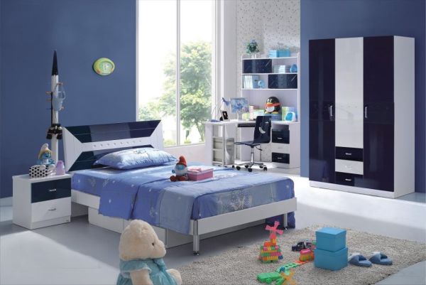 boys blue and grey bedroom