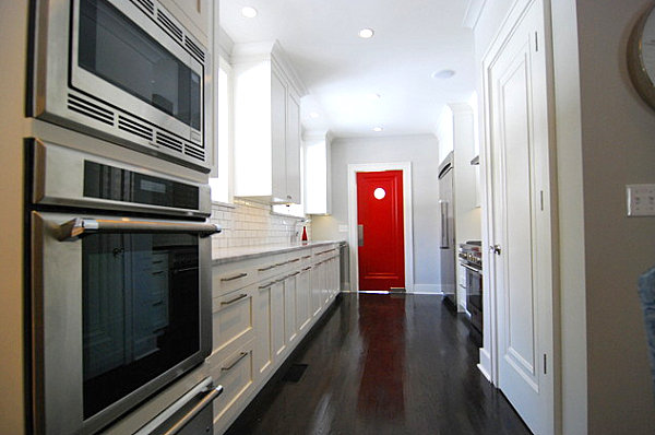 Bold red kitchen door