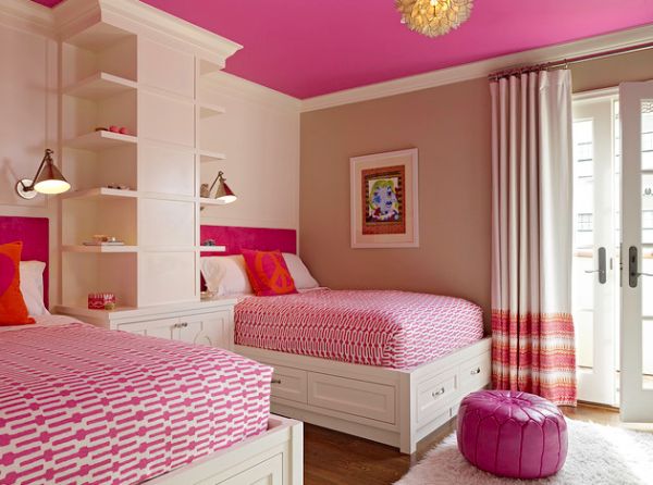 beautiful bedroom for teenage girl with pink color