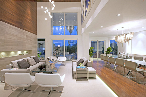 Clean lines in a modern living room