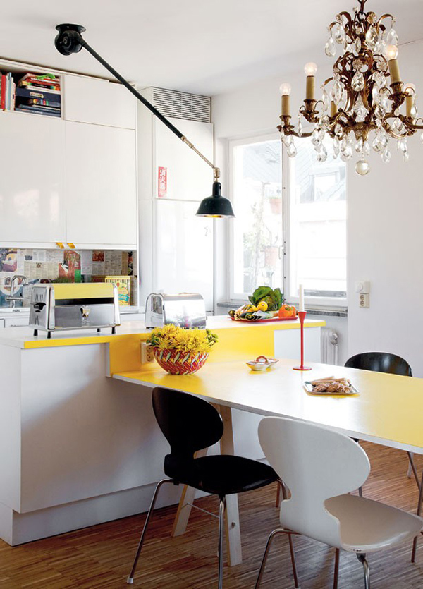 DIY Dining Table Extending From Kitchen Island