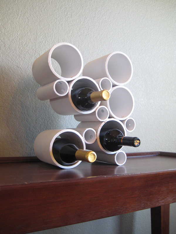 DIY Modern PVC Pipe Wine Rack