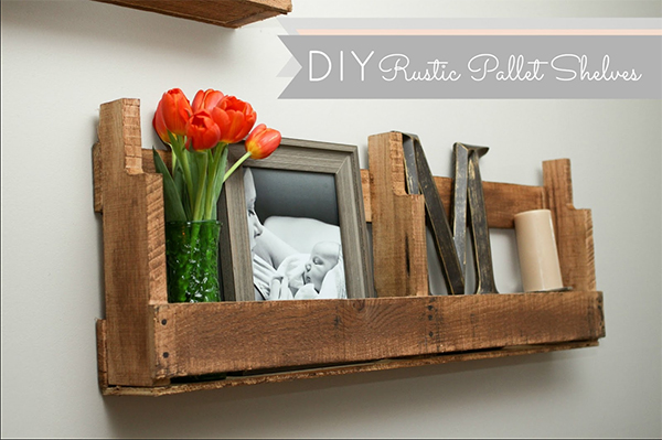 DIY Pallet Shelves