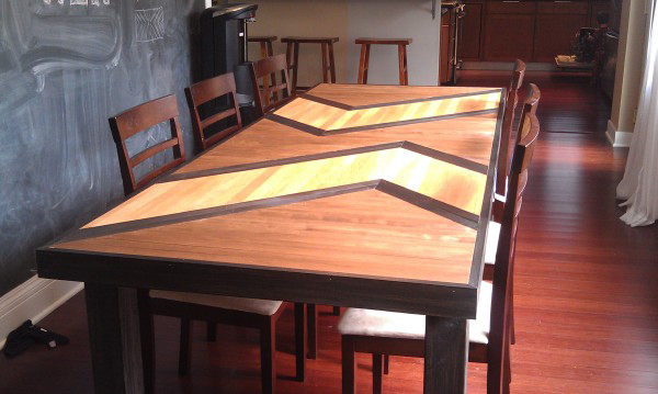 DIY Patterned Plywood Dining Table 2