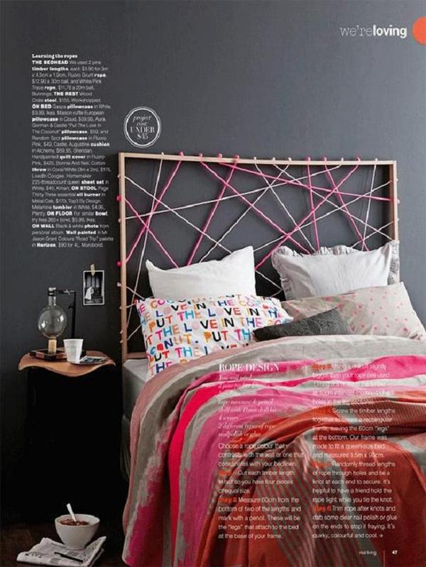 DIY Rope Headboard