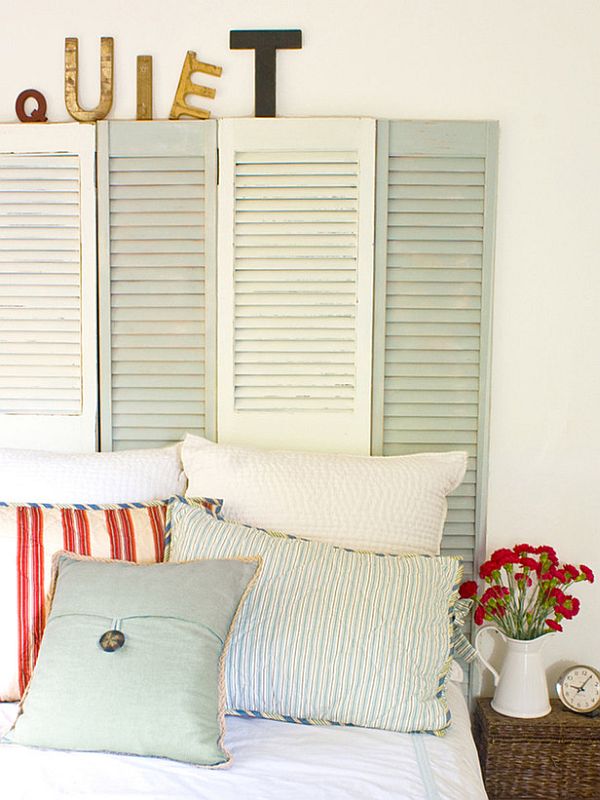 DIY Shutter Headboard