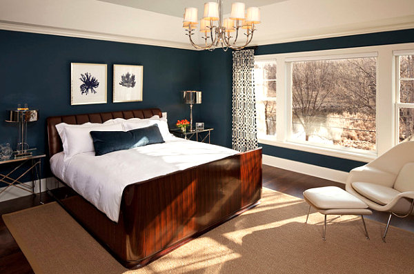 Decadent Jewel Toned Bedrooms For A Glamorous Interior   Deep Sapphire Bedroom 