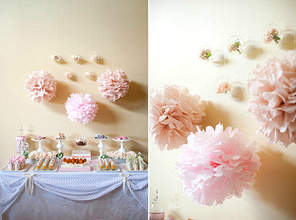 Dessert table with whimsical backdrop