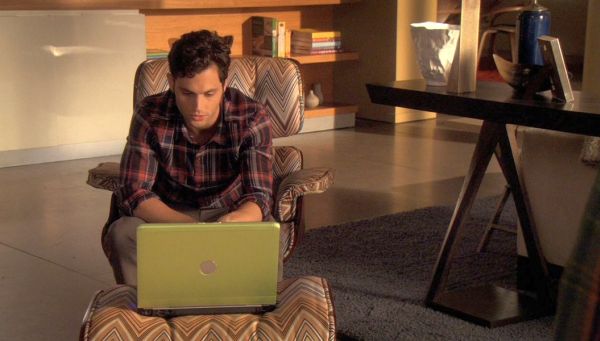 Eames Lounge Chair and Ottoman in Italian Fabric on Gossip Girl