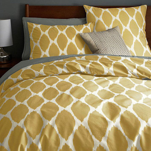 Golden yellow duvet cover