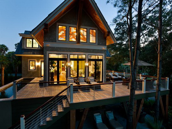 Deck of the HGTV Dream Home 2013 located on Kiawah Island in South Carolina.