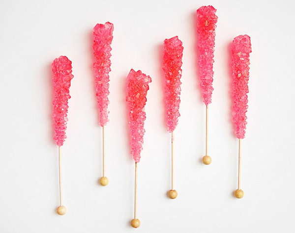Hot pink rock candy